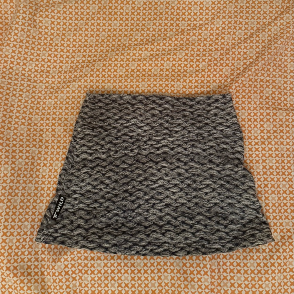 Kids H&M Black and Gray Textured A-Line Skirt